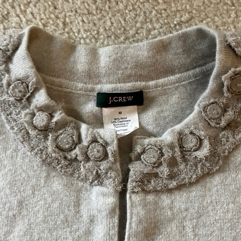 J. Crew Light Gray wool/cashmere sweater - Picture 3 of 6
